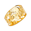 14K Yellow Gold Lucky Ring
