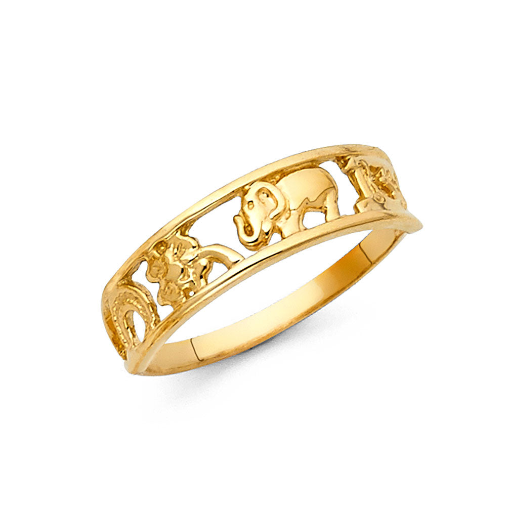 14K Yellow Gold Lucky Ring