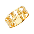 14K Yellow Gold Lucky Ring
