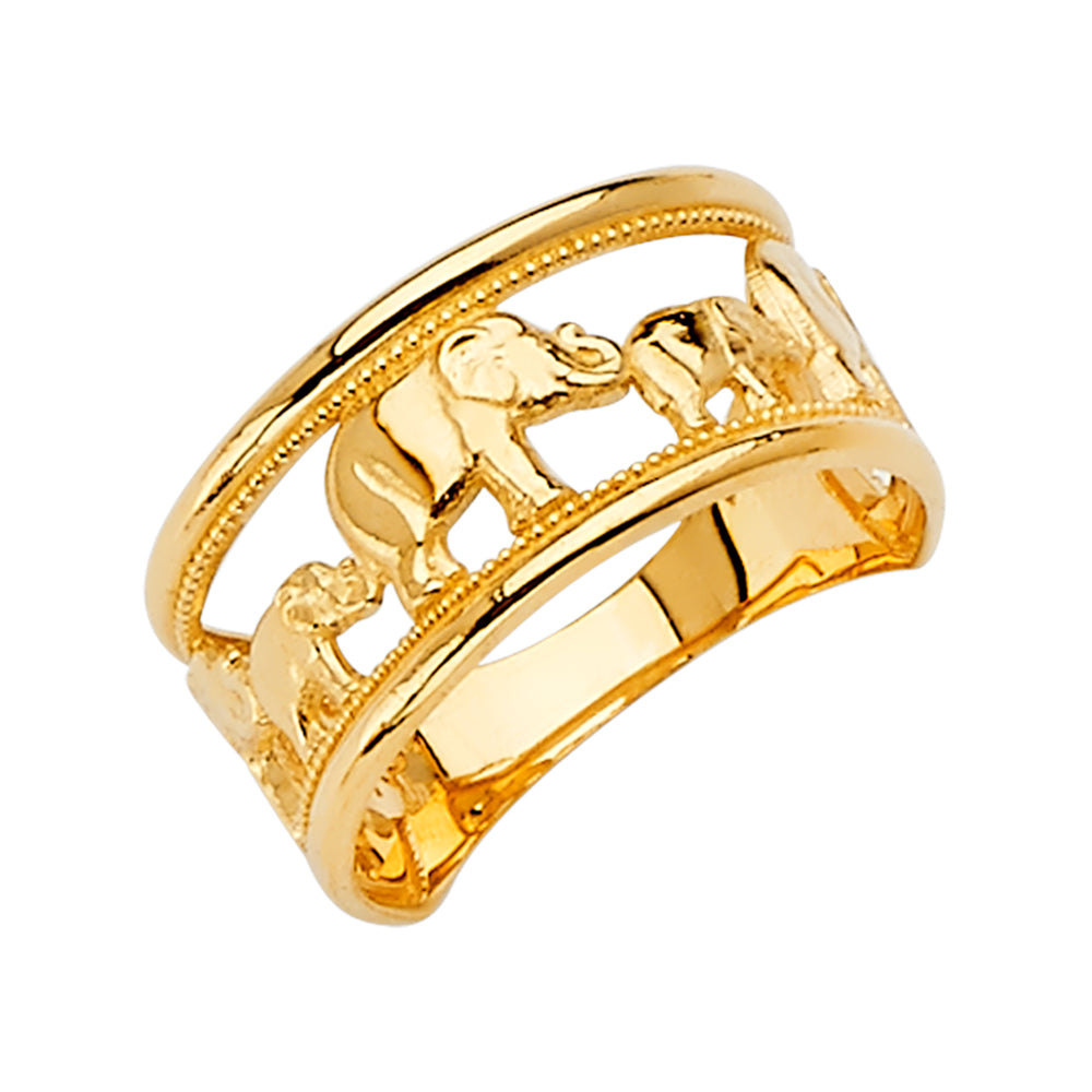 14K Yellow Gold Lucky Ring