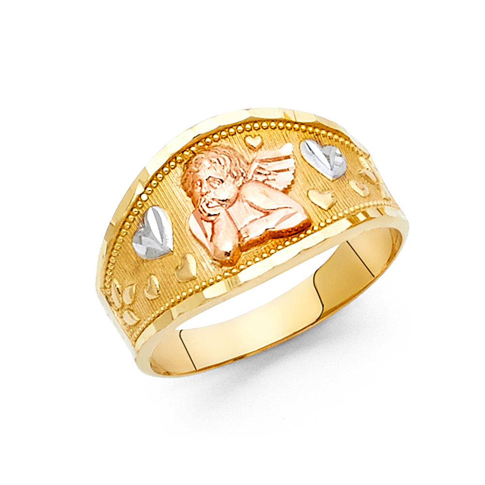14K Yellow White Rose Gold Fancy Ring