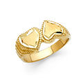 14K Yellow Gold Fancy Heart Ring