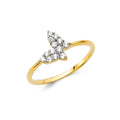 14K Two Tone Gold CZ Fancy Ring