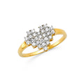 14K Two Tone Gold CZ Fancy Ring