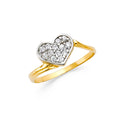 14K Two Tone Gold CZ Fancy Ring