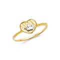 14K Two Tone Gold CZ Fancy Ring