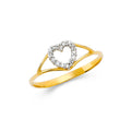 14K Two Tone Gold CZ Fancy Ring