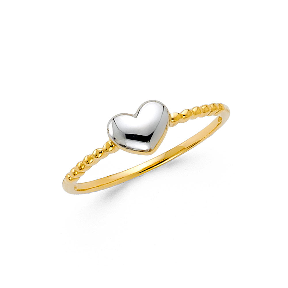 14K Two Tone Gold CZ Fancy Ring