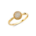 14K Yellow Gold CZ Fancy Ring