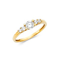 14K Yellow Gold CZ Engagement Ring