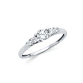 14K White Gold CZ Engagement Ring