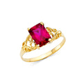 14K Yellow Gold CZ Fancy Ring