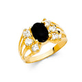 14K Yellow Gold CZ Fancy Ring