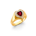 14K Yellow Gold CZ Fancy Ring