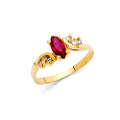 14K Yellow Gold CZ Fancy Ring
