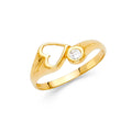 14K Yellow Gold CZ Fancy Ring