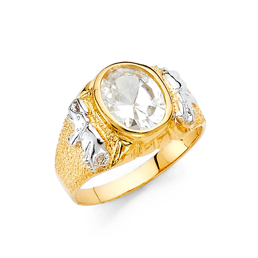 14K Yellow Gold CZ Ring
