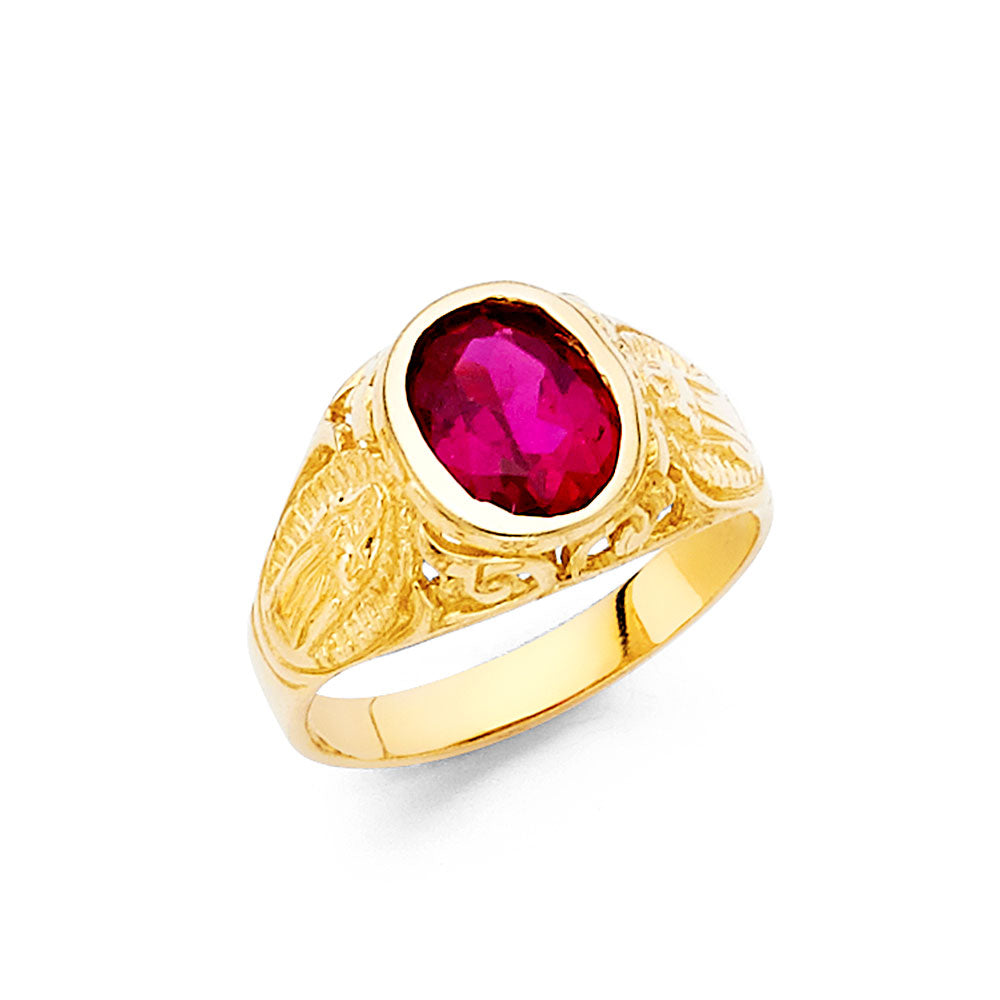 14K Yellow Gold CZ Babies Ring