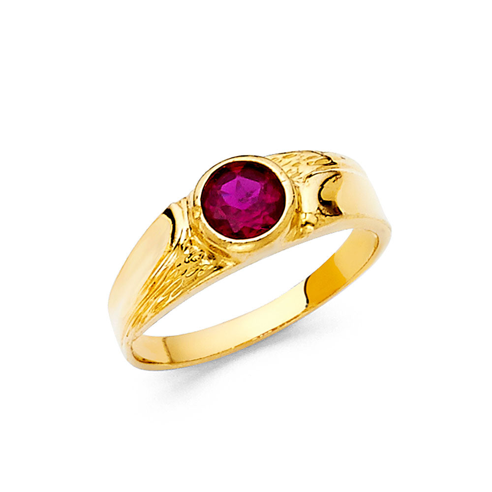 14K Yellow Gold CZ Ring