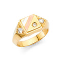 14K Yellow Gold CZ Ring
