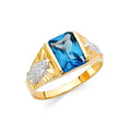 14K Yellow Gold CZ Ring