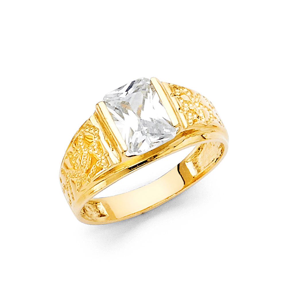 14K Yellow Gold CZ Ring