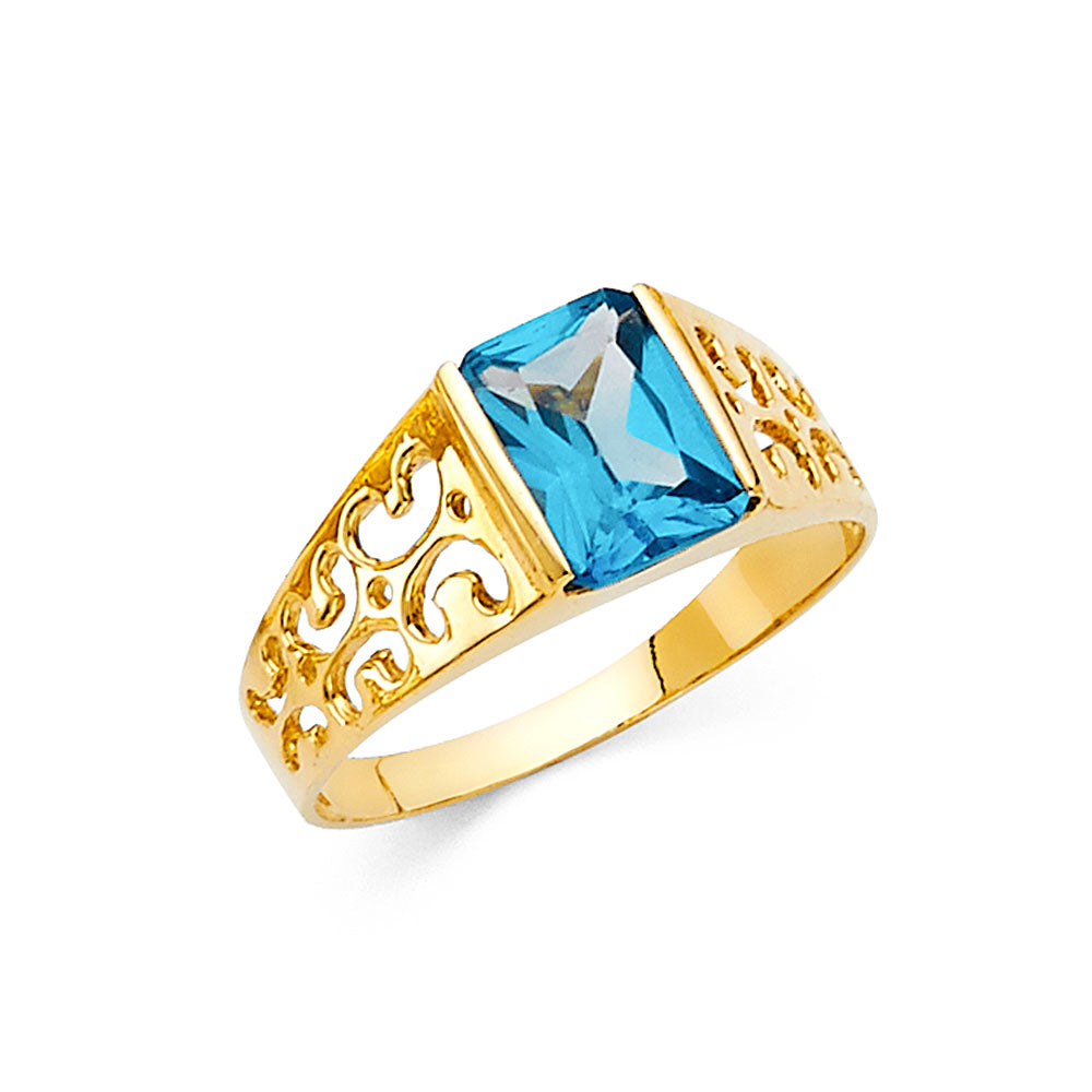 14K Yellow Gold CZ Ring
