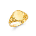 14K Yellow Gold Junior Signet Ring