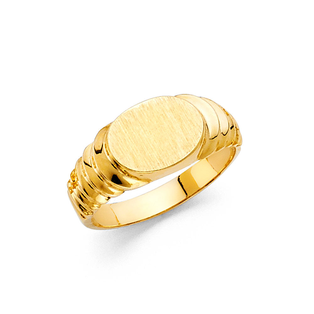 14K Yellow Gold Junior Signet Ring