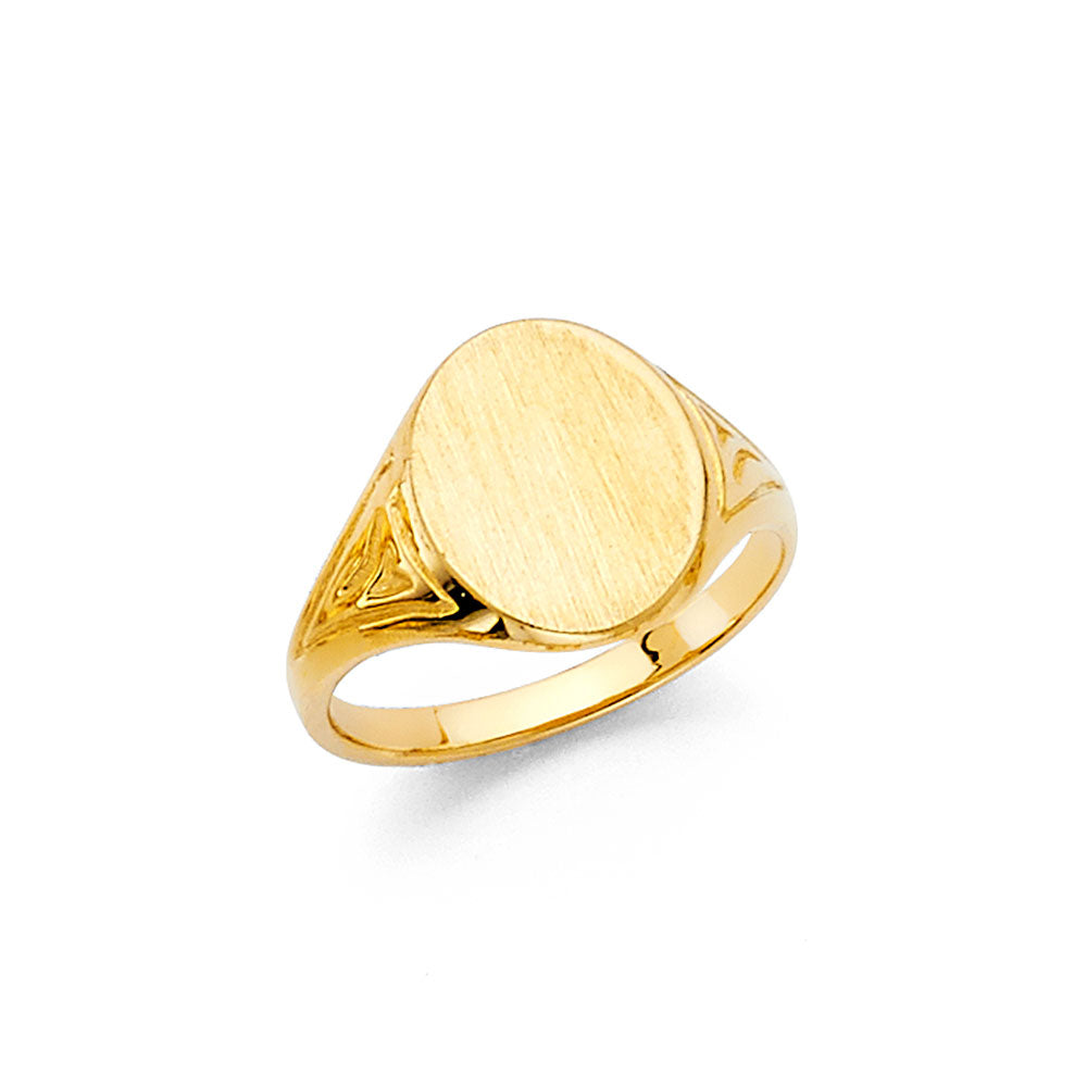 14K Yellow Gold Junior Signet Ring