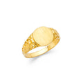 14K Yellow Gold Junior Signet Ring