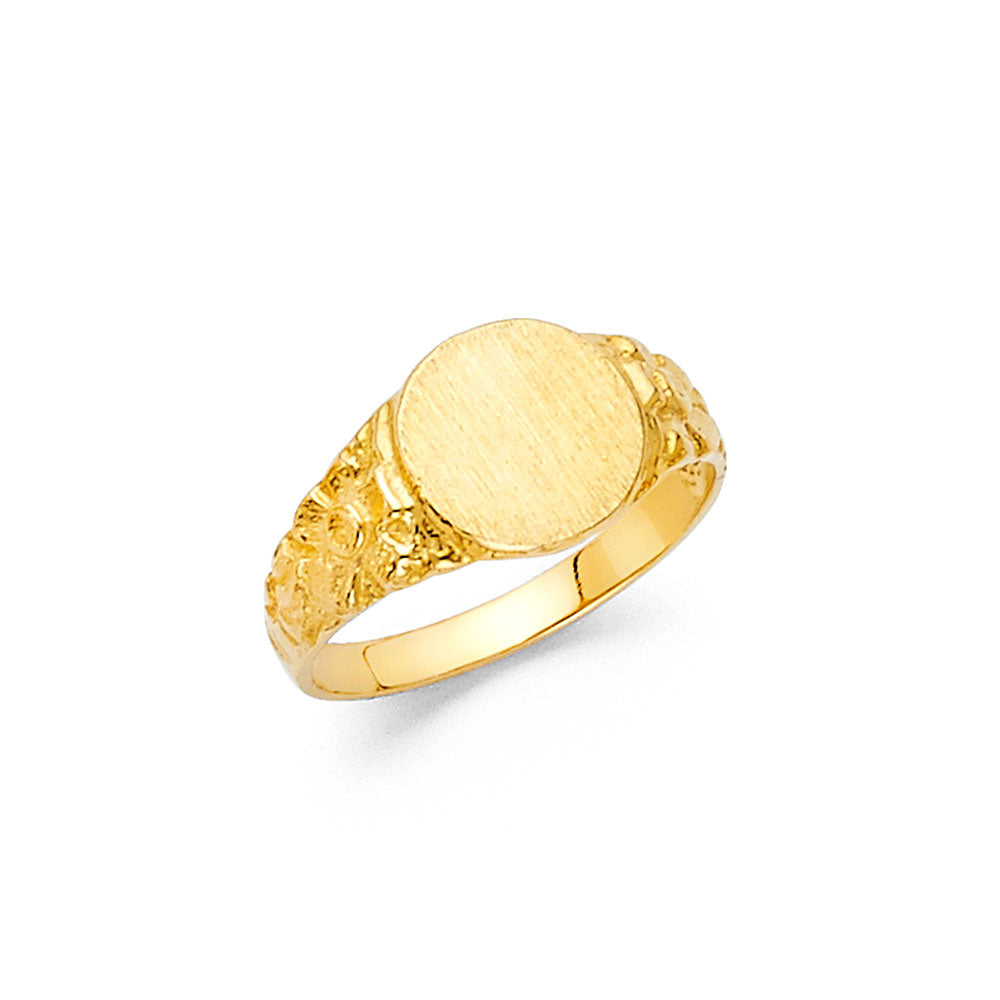 14K Yellow Gold Junior Signet Ring