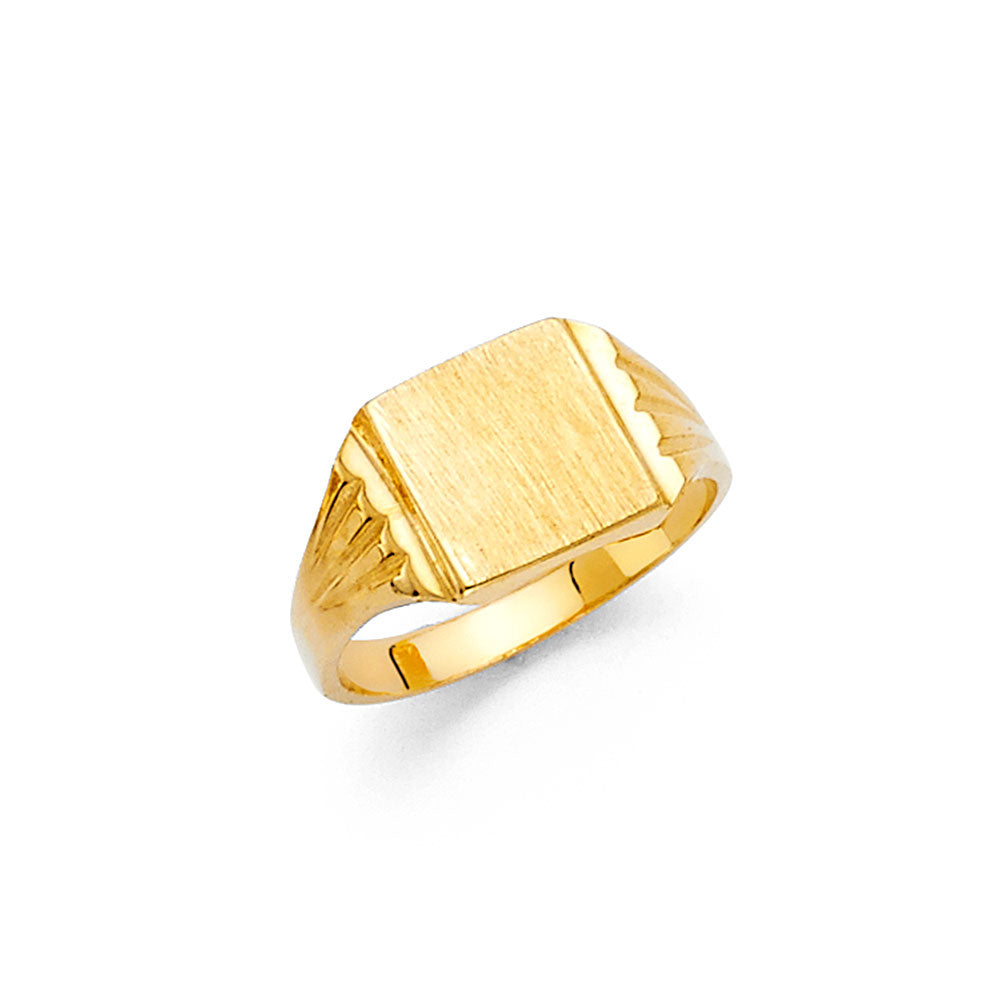 14K Yellow Gold Junior Signet Ring