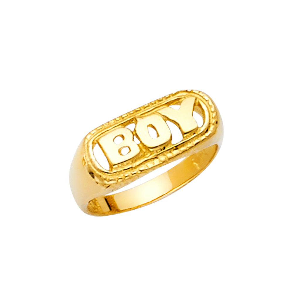 14K Yellow Gold Babies Ring
