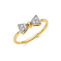 14K Two Tone Gold CZ Fancy Ring