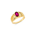 14K Yellow Gold CZ Babies Ring