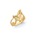 14K Yellow Gold Initial Ring (Letter A - Z)