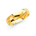 14K Yellow Gold 6 mm Wedding Band Sz 10