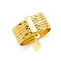 14K Yellow Gold 8 mm 7 Days Band Ring