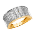 14K Two Tone Gold M-Pave Ladies CZ Ring