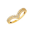 14K Yellow Gold Fancy CZ Ring / Set