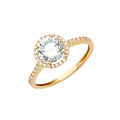 14K Yellow Gold CZ Engagement Ring / Set