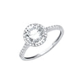 14K White Gold CZ Engagement Ring / Set