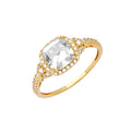 14K Yellow Gold CZ Engagement Ring / Set