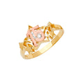 14K Two Tone Goldone CZ 15 Years Ring / Half Set