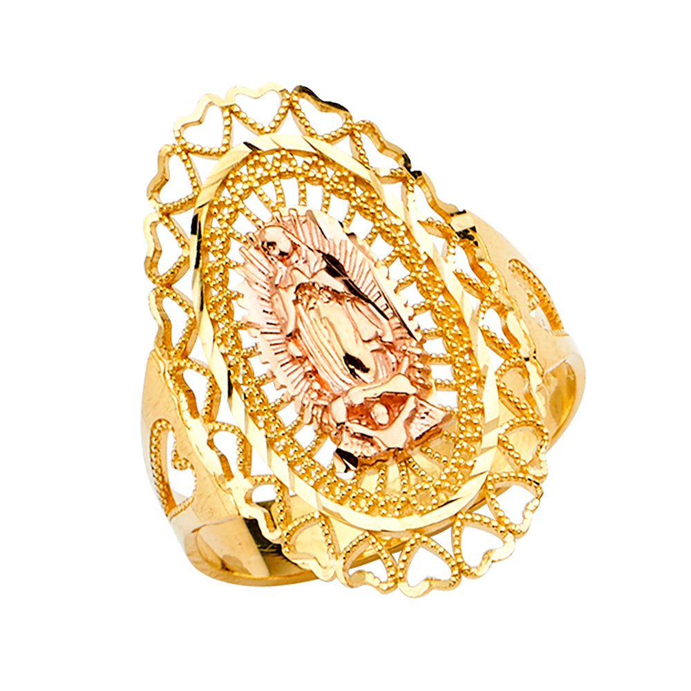 14K Two Tone Gold Guadalupe Ring
