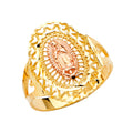 14K Two Tone Gold Guadalupe Ring
