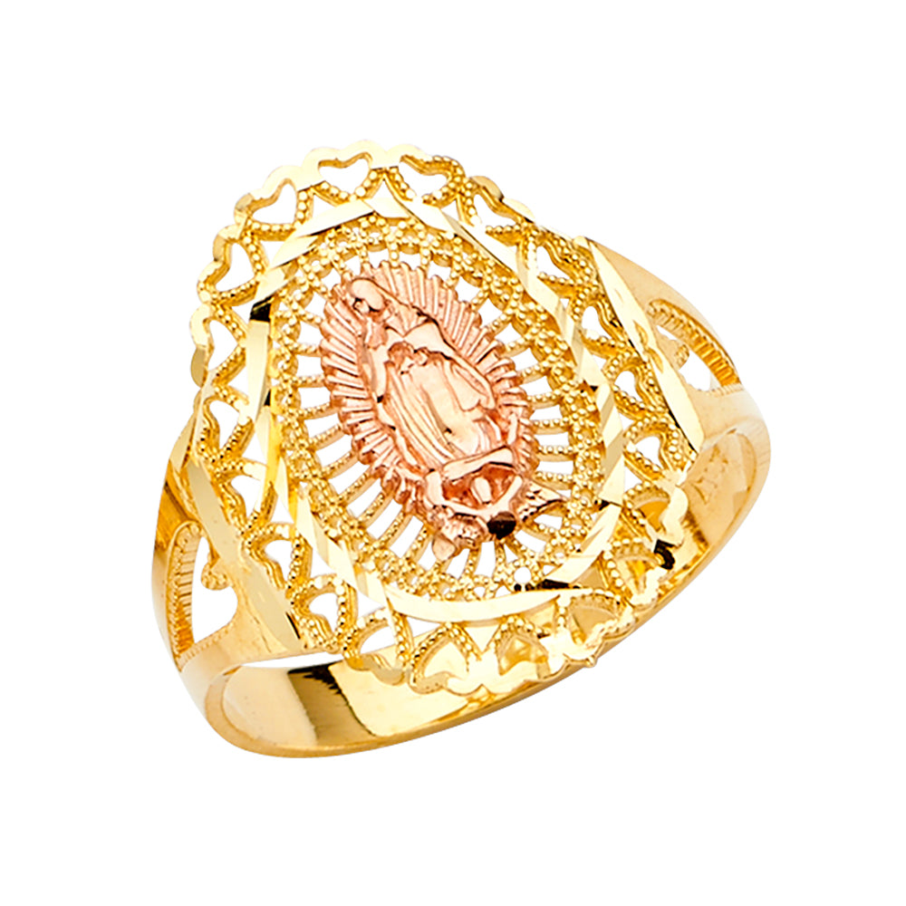 14K Two Tone Gold Guadalupe Ring