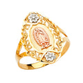 14K Yellow White Rose Gold Guadalupe Ring
