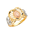 14K Yellow White Rose Gold Guadalupe Ring